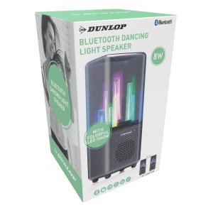 Boxa Bluetooth Dunlop cu lumini LED, 1200 mAh, portabila, neagra - Img 3