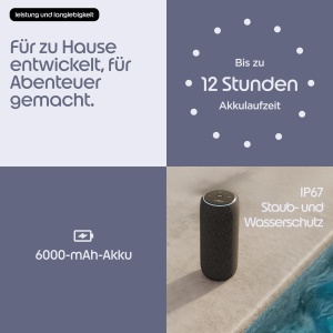 Boxa Bluetooth Motorola Moto Sound Flow, autonomie 11.5 ore, carbon - Img 4