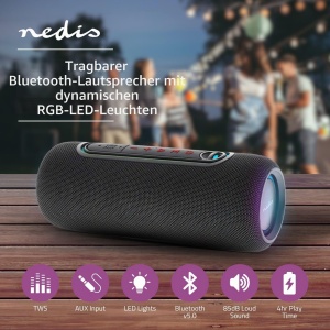 Boxa Bluetooth Nedis X5, 30W, portabila, neagra - Img 2