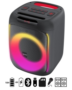 Boxa portabila Kenwood AS-P200BT, 50W RMS, 10 ore autonomie, negru - Img 2