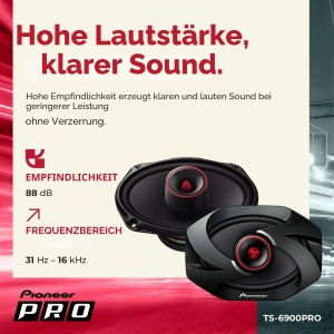 Boxe Pioneer TS6900PRO, 2-Wege, 600 W, 15,2 x 22,9 cm, Negru - Img 5