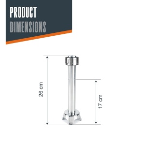 Brat de zdrobire Lacor 69925, din otel inoxidabil, 25 cm, compatibil cu seria 450 W - Img 2