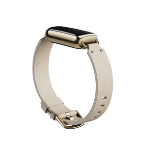 Bratara alternativa Fitbit Luxe, piele, perlata, marime mare - Img 2