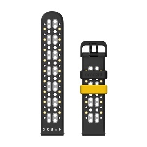 Bratara sport din silicon Amazfit HYROX, compatibila cu modele Balance 2, Bip 6, GTR 4, galbena