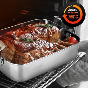 Brater NutriChef 38x29.5cm, inox, capacitate 10.8kg, rezistent la temperaturi de pana la 450C - Img 5