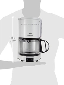 Braun Coffee Machine KF 47 WH - Aparat de cafea cu filtru cu ulcior de sticla pentru cafea clasica la filtru, cafea aromata datorita sistemului OptiBrew, oprire prin picurare, oprire automata, alb - Img 9