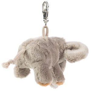Breloc din plus Schaffer Elefant Sugar, 10 cm, gri, cu carabina - Img 4