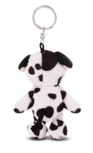 Breloc NICI Dalmatian 10cm Alb-Negru Plus Moale Inel Metalic Durabil - Img 2