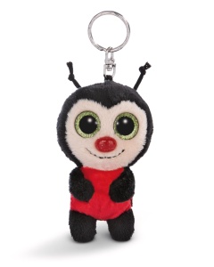 Breloc NICI Glubschis Marienkafer Lily May 9cm Negru Plus Moale