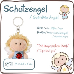 Breloc NICI Schutzengel 34552 Ingeras Protector Albastru cu Buburuza 7 cm - Img 3