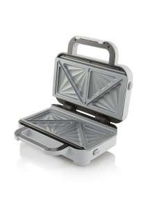 Breville DuraCeramic Sandwich Maker cu farfurii adanci | Prajitor de paine sandwich pentru 2 felii cu temperatura variabila [VST070X], alb - Img 2