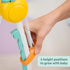Bright Starts Disney Baby Little Ohana Baby Bouncer 6-12 luni Albastru Interactiv - Img 6