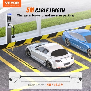 Cablu de incarcare auto electric VEVOR Typ2, 22 kW, 5,5 m, 3 faze, IP66 - Img 2