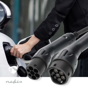 Cablu de incarcare pentru vehicule electrice Nedis Tip 2 - 32 A - 22000 W - 5 m - Negru - Img 2