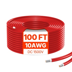 Cablu prelungitor pentru panou solar VEVOR 100FT cablu prelungitor solar 10AWG cablu fotovoltaic impermeabil IP67 de 6 mm2 pentru panouri solare pentr