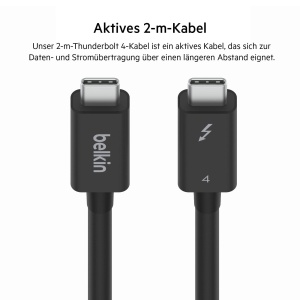 Cablu Thunderbolt 4 Belkin, 2m, 40 Gbits, 100W Power Delivery - Img 7