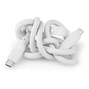 Cablu USB 3.2 NEDIS USB-C 240 W 8K 1 m Alb - Img 4