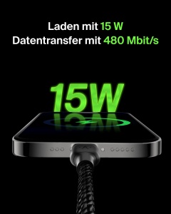 Cablu USB-C Belkin BoostCharge, 1m, negru, rezistent la 30.000 biegari - Img 2