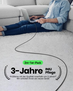 Cablu USB-C INIU, 100W, 2m, incarcare rapida pentru iPhone si laptopuri - Img 7