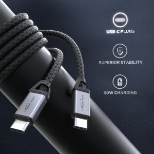 Cablu USB C KabelDirekt, 2m, 60W, negru, incarcare rapida - Img 2