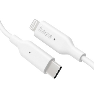 Cablu USB-C la Lightning Hama, 1m, MFI certificat, Alb - Img 2