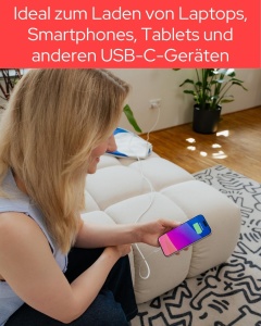 Cablu USB-C Verbatim Essentials 3m 100W PD 3.0 Alb - Img 4