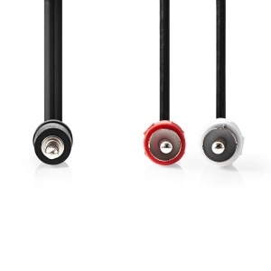 Cabluri audio Nedis 3.5 mm la 2x RCA, 10 m, negru, plastic - Img 2