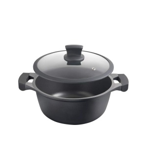 Cacerola inalta Metaltex XPERT 20 cm cu capac din sticla securizata - Img 2