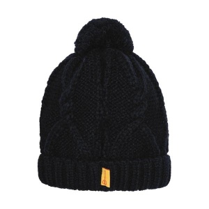 Caciula tricotata cu pompon Steiff, Navy, 55 EU, din bumbac, cu fleece - Img 2