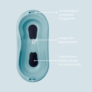 Cada pentru bebelusi Rotho Babydesign TOP Xtra, Lagoon, ergonomica, multifunctionala - Img 2