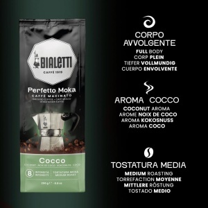 Cafea macinata Bialetti Perfetto Moka, 21.5 Kg, cu aroma de cocos, 6x250g - Img 4