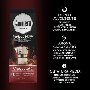 Cafea Macinata Bialetti Perfetto Moka Cioccolato, 250g, Aroma de Ciocolata - Img 3