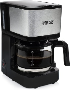 Cafetiera cu filtru Princess 246030, 0.75 litri, 600W, negruargintiu