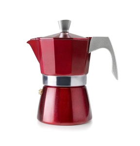 Cafetiera IBILI Evva Red 3 cesti 150 ml compatibila cu plite inductie
