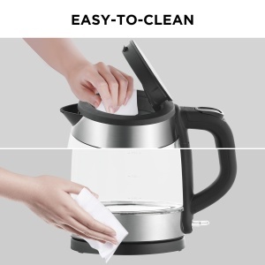 Cafetiera Midea Wasserkocher 1,7 Litri, 2200 Watt, Borosilikat, LED Albastru - Img 7