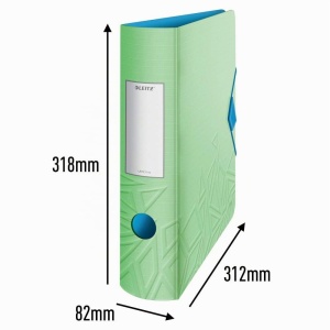 Caiet cu inele Leitz Urban Chic 180 Active, A4, 8.2 cm, Verde - Img 2