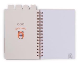 Caiet spiral NICI mymochi 15x21cm 80 foi 80g - Kawaii, colorat, ideal pentru scoala - Img 2
