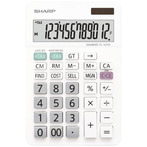 Calculator de birou SHARP EL-334W, 12 cifre, LCD, alb