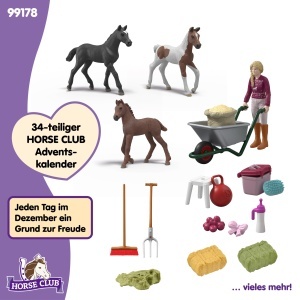 Calendar de Advent Schleich Horse Club cu 3 Fohlen, pentru copii de la 5 ani - Img 5