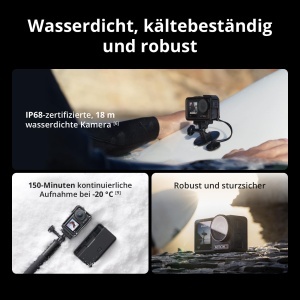 Camera de actiune DJI Osmo Action 4, 4K120fps, combo esential, 1 acumulator - Img 3