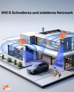 Camera de securitate Tenda WiFi in aer liber, Camera WiFi 2K in aer liber cu viziune nocturna color, audio pe 2 cai, detectare a persoanelor si detectare a miscarii, alarma sonora si luminoasa, compatibila cu Alexa, CH3 V2.0 - Img 5