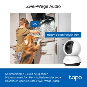 Camera de securitate Wi-Fi de interior Tapo TP-Link C220 360deg, 2K 4MP, viziune nocturna IR, detectare miscare, audio bidirectional, compatibil cu Alexa si Google Assistant, pentru bebelusi/animale de companie - Img 8