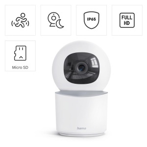 Camera de supraveghere Hama de interior camera inteligenta Wi-Fi cu vedere pe timp de noapte 1080p inregistrare detector de miscare cu detectare de pe - Img 2