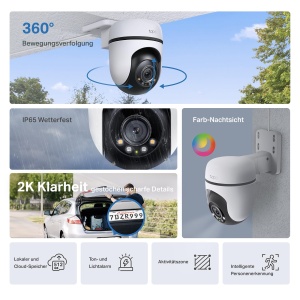 Camera de supraveghere Tapo C51A, 2K, exterior, detectie persoane, 360 - Img 2