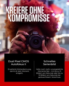 Camera foto Canon EOS R50, 24.2 MP, RF-S 18-45mm, compacta pentru vlogging - Img 5