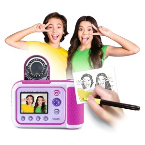 Camera foto VTech Kidizoom Printcam Rosa, 5 MP, cu 40 efecte, imprimanta inclusa - Img 3