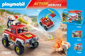 Camion de pompieri PLAYMOBIL 71824 cu loc pentru 2 figurine, accesorii incluse - Img 2
