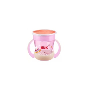 Cana pentru copii NUK Mini Magic Cup Night 160 ml 6 luni luminoasa in intuneric roz BPA-free - Img 4