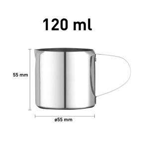 Cana pentru lapte Hendi Mini, 120ml, otel inoxidabil, rezistenta la caldura - Img 3