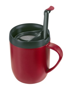 Cana termica Zyliss E990002, izolata, rosie, cu filtru pentru cafea macinata